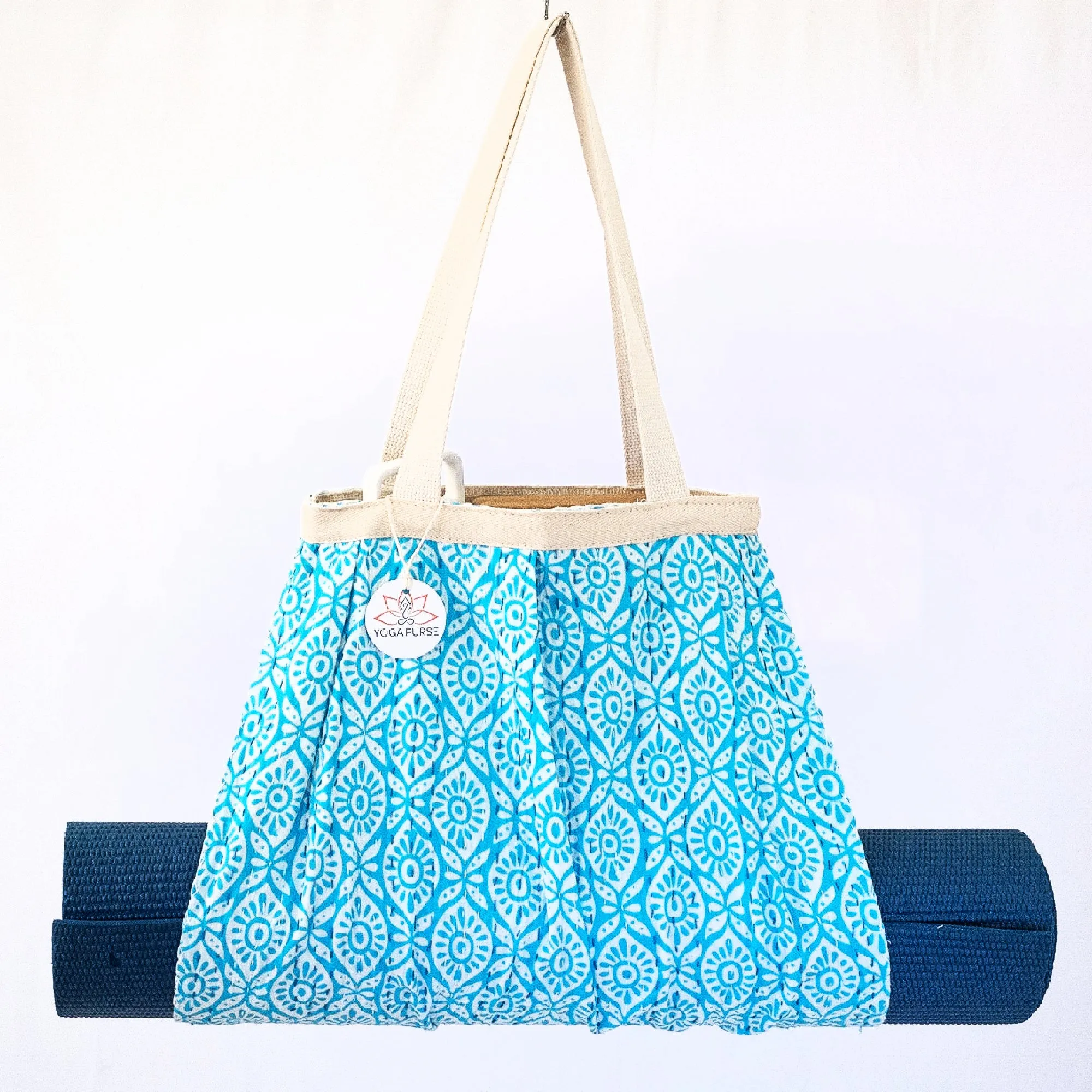 Yoga Mat Holder | Turquoise Blue Eyes | Yoga Mat Carrier Bag Purse