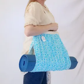 Yoga Mat Holder | Turquoise Blue Eyes | Yoga Mat Carrier Bag Purse